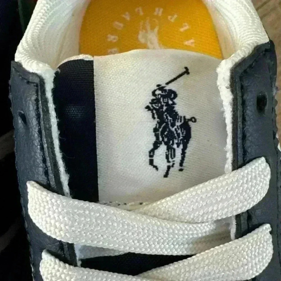 NWB Polo Ralph Lauren Kids Train 89 Sport Size 10.5c Red/Blue/Yellow/ Sneaker - Picture 8 of 9